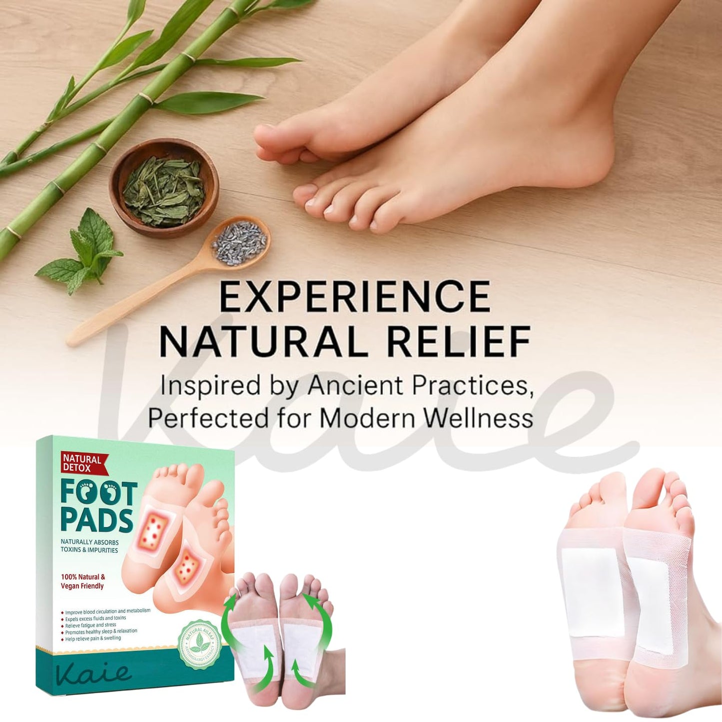 🌿 Herbal Detox Foot Patch | Overnight Foot Care for Men & Women